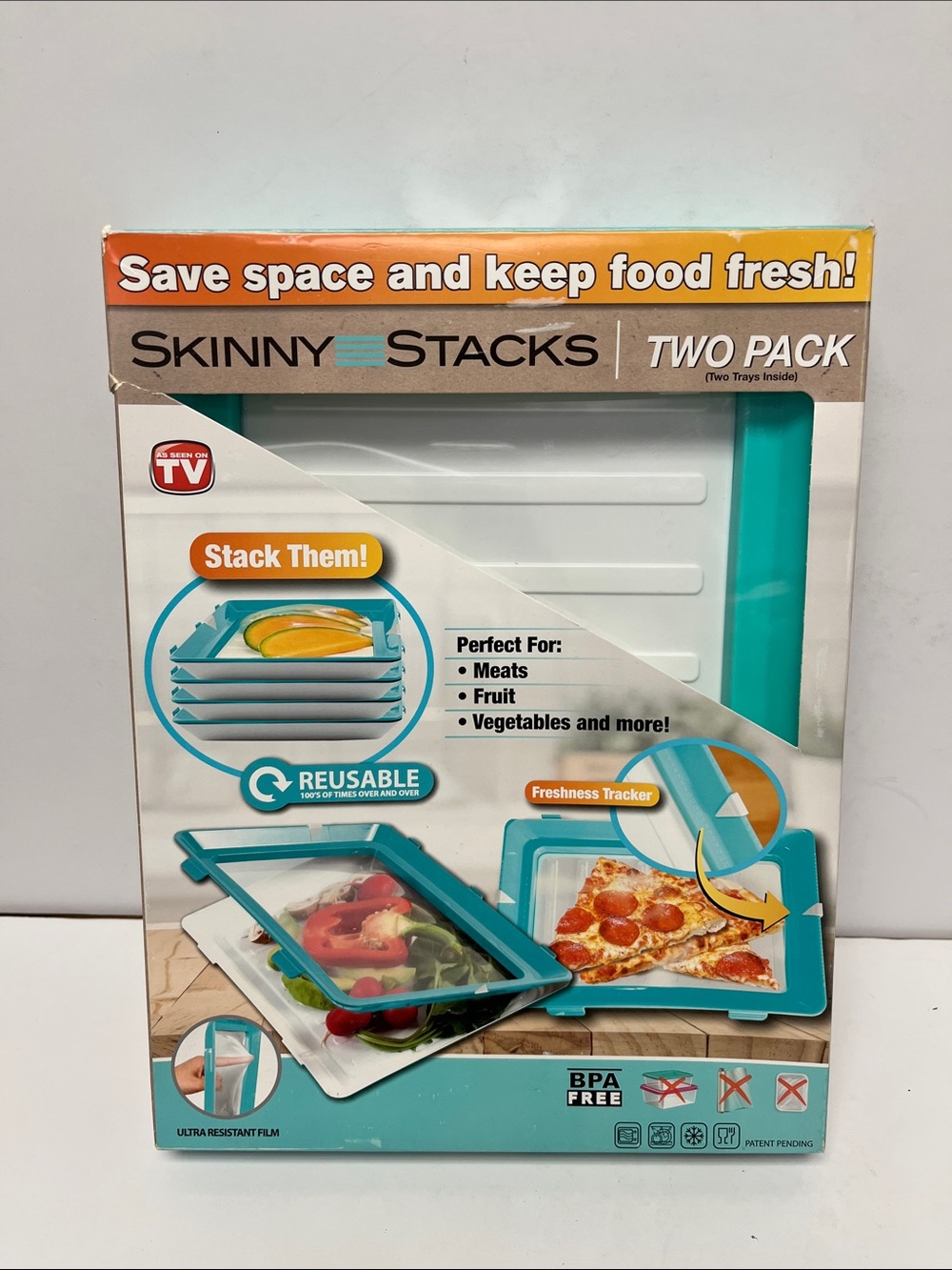 Skinny Stacks Food Storage Trays - Two Pack
